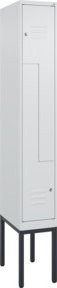 C+P Z-Spind Classic PLUS Spind mit 2 Fächern, Gestell mit Zylinderschloss, Farbe: Grau/Schwarz, H x B x T: 212,0 x 30,0 x 50,0 cm - Bild 1