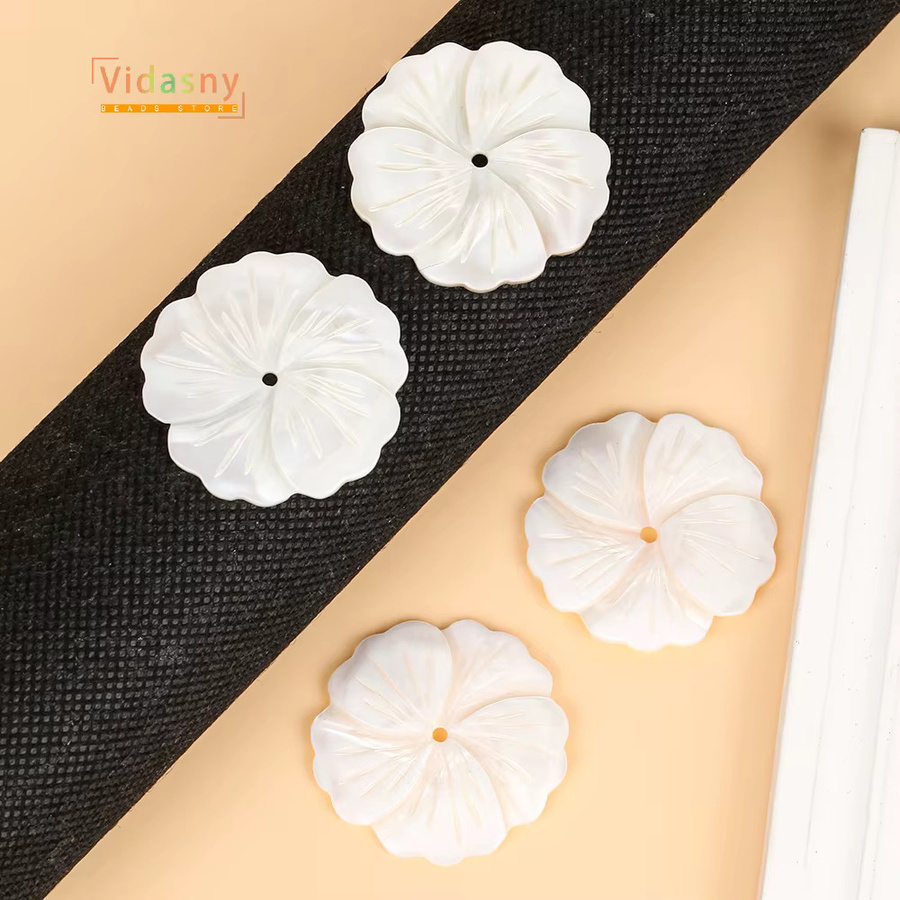 Vidasny Perlen Blume, Shell, 38 mm, Damen - Bild 2
