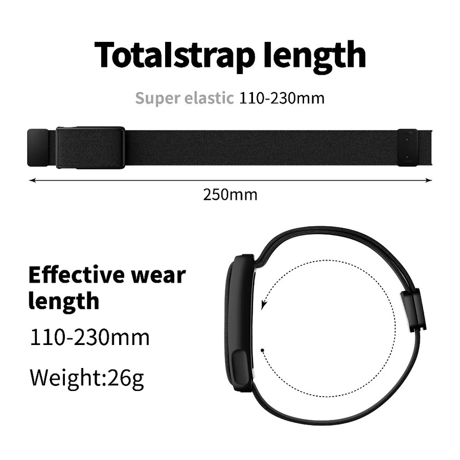 Amazfit Uhrenarmband, Metallrahmen, Nylon, Schwarz, Unisex - Bild 4