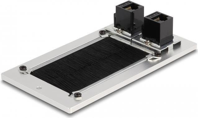 Delock Keystone-Netzwerksteckdose RJ 45 für Ethernet/LAN in Silber (66896) - Bild 1