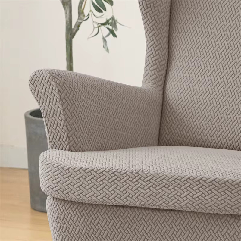 Yupartex Jacquard-Sesselbezug für Flügelstühle, einfarbig und schmutzabweisend mit Stretch-Funktion - Bild 3