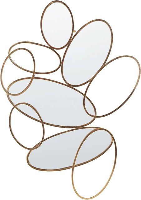 Beliani Dekospiegel DECIZE in Gold mit unregelmäßiger Form aus Eisen und Glas, Breite: 113 cm, Höhe: 77 cm - Bild 1
