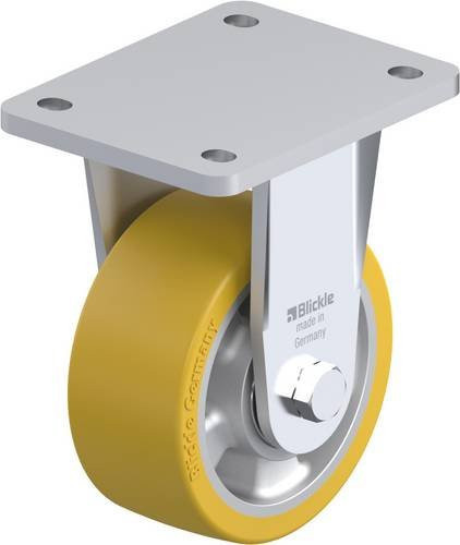Blickle Bockrolle BO-ALTH 127K in Silber und Gelb mit 750 kg Tragfähigkeit und 125 mm Rad-Durchmesser - Bild 1