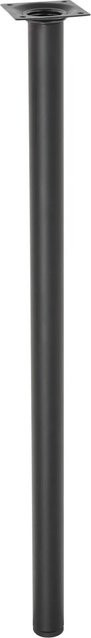 Wagner Möbelbein Telescope Ø 3 cm Justierbar Höhe: 60 - 90 cm Schwarz-Matt - Bild 1