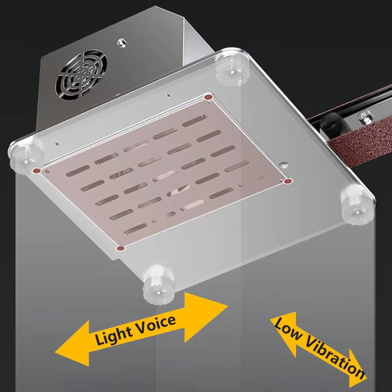 Dutoofree Mini-Elektro-Bandschleifer mit einstellbarer Geschwindigkeit, Tischgerät zum Schärfen und Polieren, Silber - Bild 4