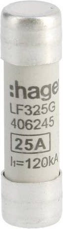 Hager LF325G Feinsicherung Silber, 10 Stück, Durchmesser: 10 mm, Länge: 38 mm - Bild 1