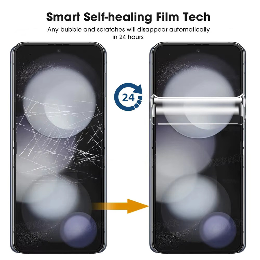 Anti-Spion Hydrogel Displayschutz für Motorola Moto Razr 40 50 60 Ultra Plus, transparenter Privatsphäre-Schutz für innere und externe Bildschirme - Bild 4