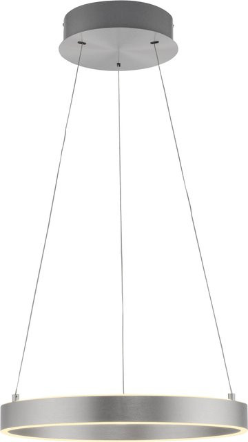 Pendelleuchte SOLEMA von Paul Neuhaus in Silber und Grau, moderne LED-Hängeleuchte aus Aluminium mit Fernbedienung und Dimmfunktion - Bild 1