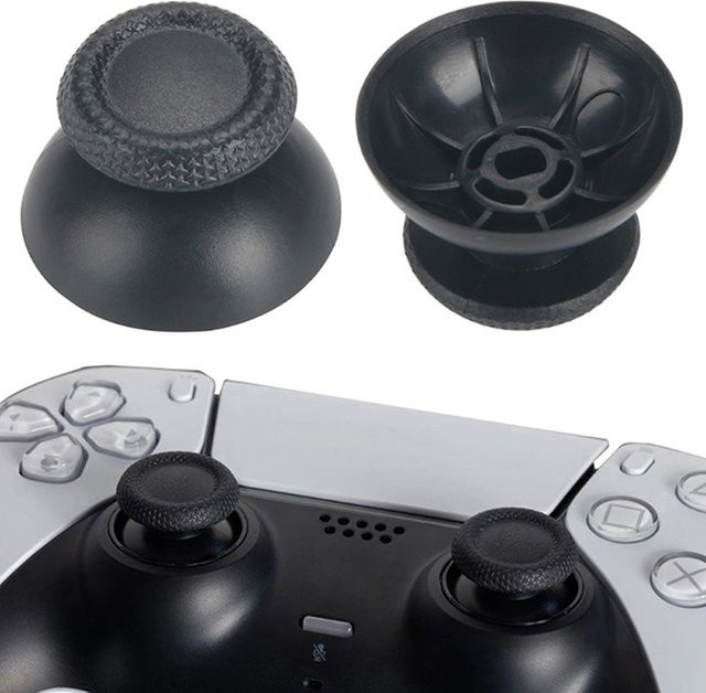 10 Stück 3D Analog Joystick Thumb-Stick Grip Caps Ersatz für Sony Dualsense 5 PS5 Controller in Schwarz - Bild 1