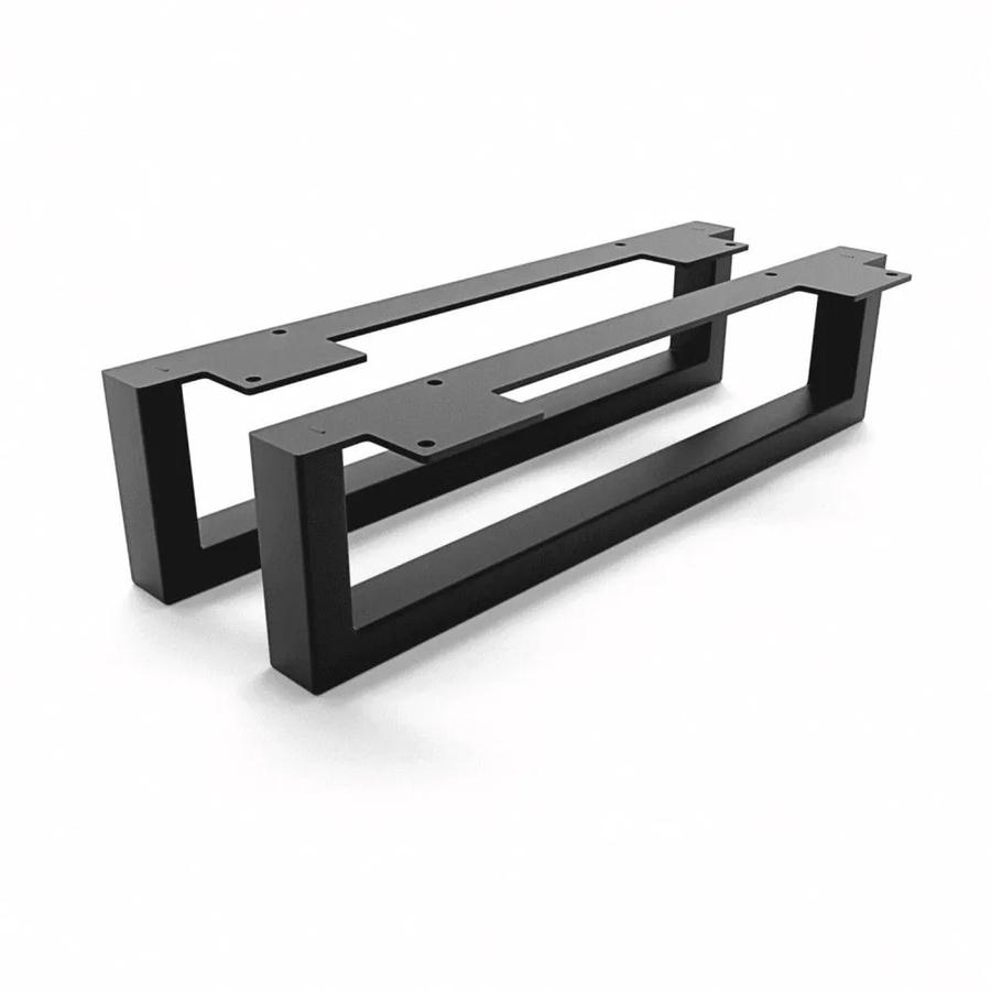 HEVVA Möbelfüße GRAZ 2er Set Schwarz Höhe: 10 cm, Tiefe: 40 cm - Bild 2