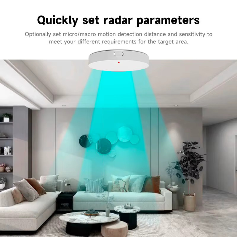 Tuya ZigBee 24G WiFi Präsenzsensor mit Radar-Erkennung für dein Smart Home in Weiß - Bild 3