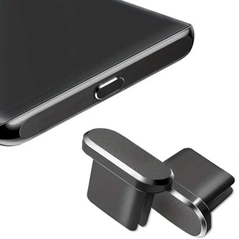Samsung USB-C Staubstecker und Ladeanschluss-Schutzkappen in Schwarz für Typ-C Geräte wie Samsung Galaxy S20 und Note 20 - Bild 2