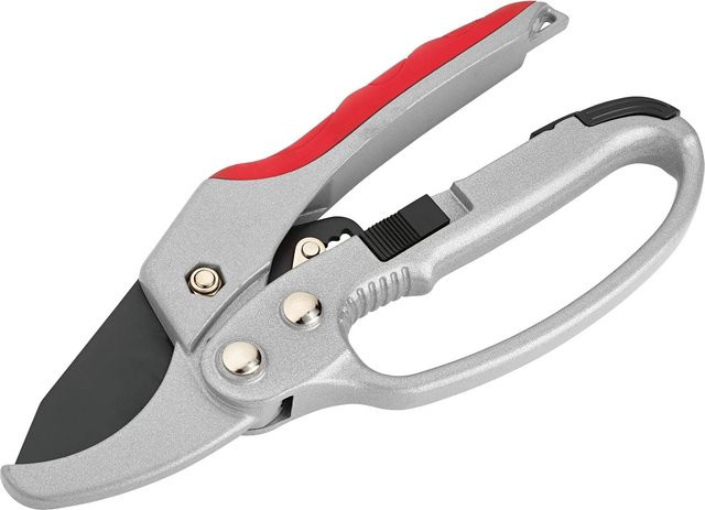 Amboss Ratschenschere mit antihaftbeschichteten Aluminiumgriffen - Bild 1