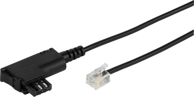 Vivanco Anschlusskabel für Modem, TAE-N auf RJ11 4p2c, Schwarz, 10m - Bild 1