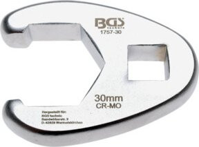 BGS Hahnenfußschlüssel aus Chrom-Molybdänstahl mit 1/2 Zoll Innenvierkant-Antrieb und 30 mm Schlüsselweite in Silber - Bild 1