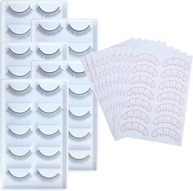 CNKESS Übungswimpern, 25 Paar, 8mm, Unisex - Bild 1