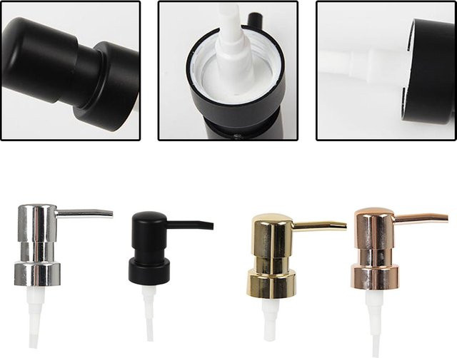 VIBRATITE Seifenpumpe und Lotion Dispenser Kopf Düse in Silber für Badezimmer und Küche - Bild 1
