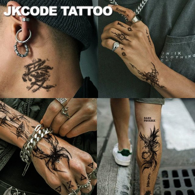 JKCODE TATTOO Ganzkörper-Tattoo-Set, 10-teilig, Herren - Bild 1