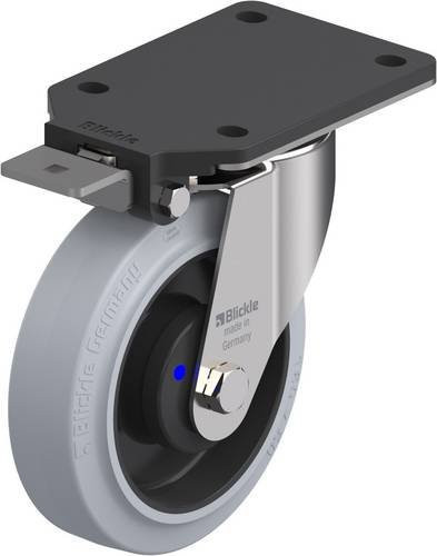 Blickle Lenkrolle LEX-POEV 160XKA-IS-SG mit Feststeller, Farbe: Grau/Schwarz, Rad-Durchmesser: 16 cm, Tragfähigkeit: 300 kg - Bild 1