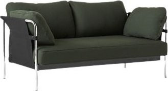 HAY Can 2 0 2 Sitzer Sofa in Grün mit Stoffbezug und Metallrahmen - Bild 1