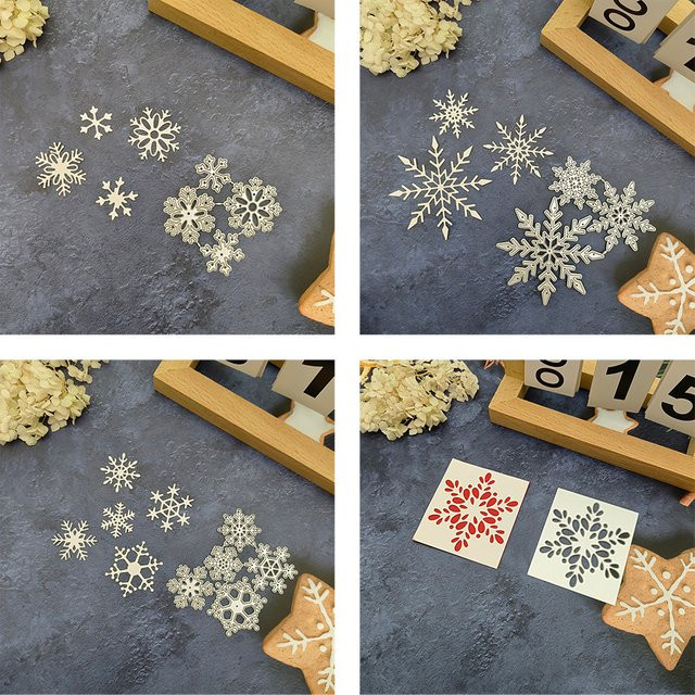 Metall Stanzform Weihnachten Kristallkugel und Schneeflocke für Scrapbooking und Bastelarbeiten - Bild 1