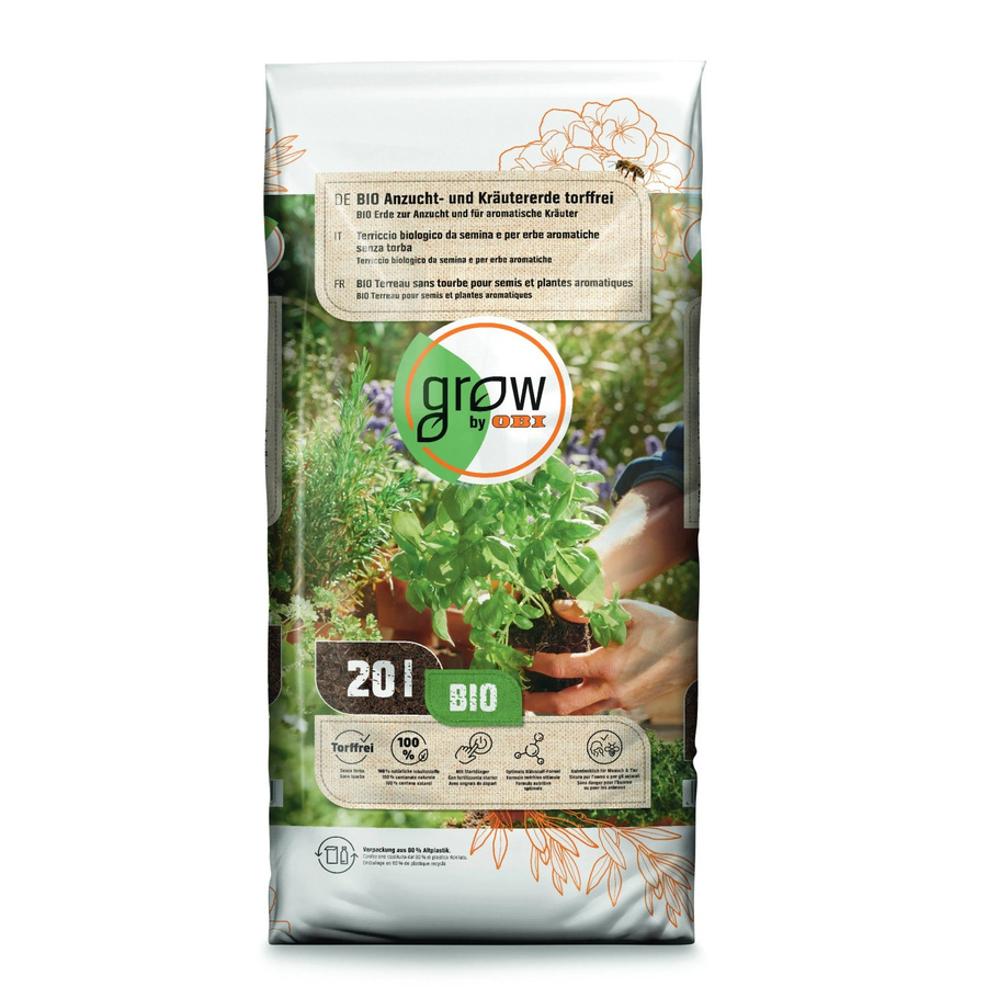 GROW by OBI BIO Anzucht- und Kräutererde torffrei 2.640 kg - Bild 2