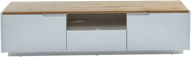 Vente-unique TV-Board Amani in Naturfarben Hell und Weiß, Breite: 160 cm, Tiefe: 40 cm, Höhe: 40 cm - Bild 1