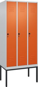 C+P Spind Classic PLUS Garderobenschrank mit 3 Abteilen, Gestell aus Stahl, H x B x T: 212 x 90 x 50 cm - Bild 1