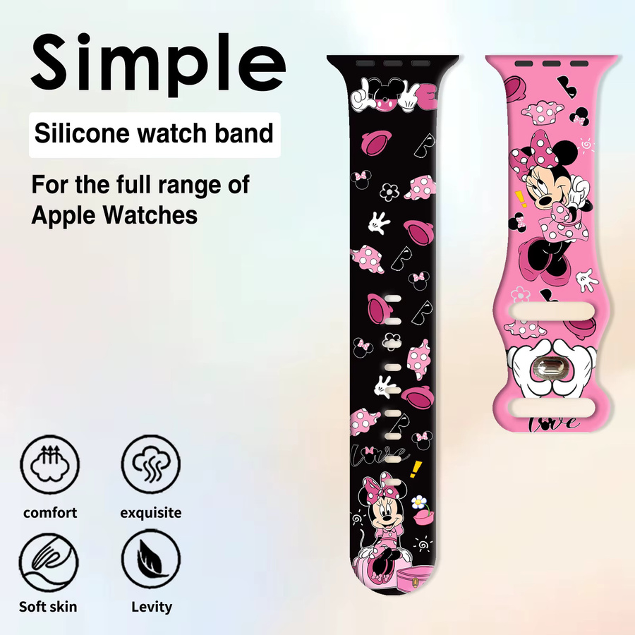 Potdemiel Uhrenarmband Silikon, Minnie Serie, Bunt, Verspielt - Bild 2