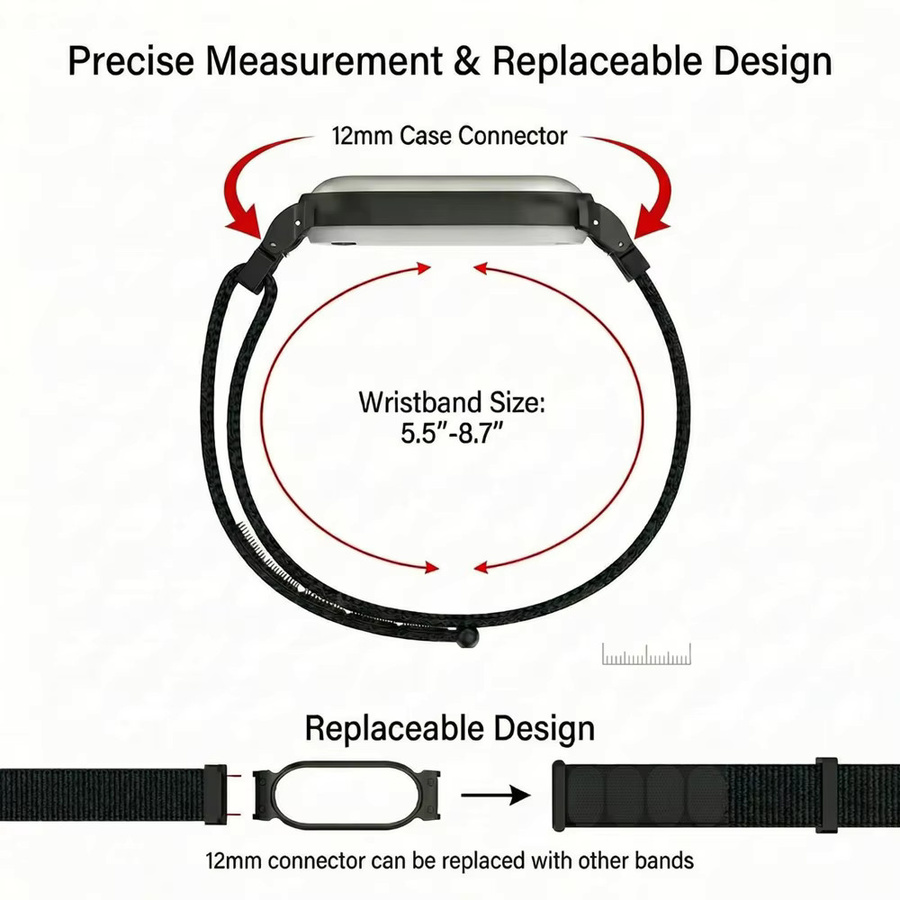PLAUD NotePin S Ai Nylon-Armband mit Metallgehäuse in Schwarz für dein KI-Diktiergerät - Bild 5
