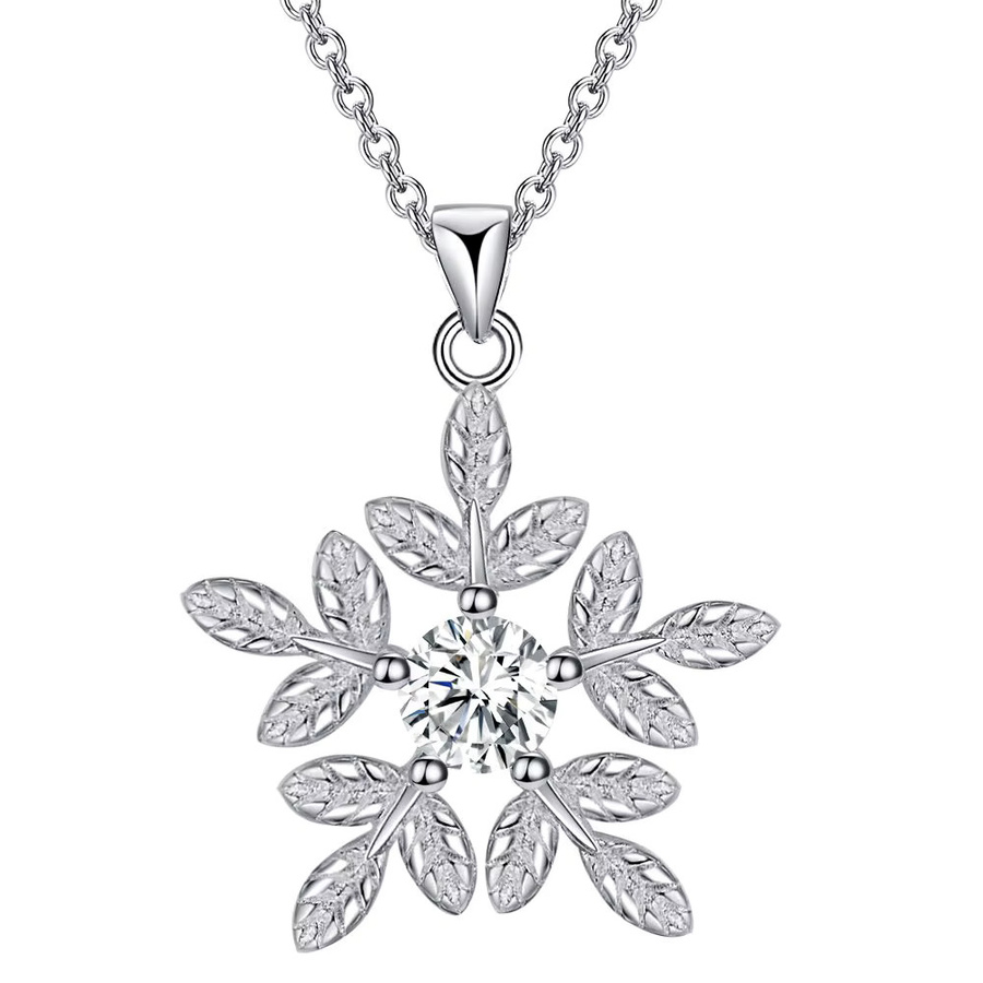 SAY Halskette, Schneeflocken-Anhänger, 925 Silber, Zirkonia, Damen - Bild 2