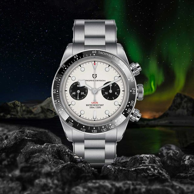 PAGANI DESIGN Chronograph, Quarz, Edelstahl, Weiß, Herren - Bild 1
