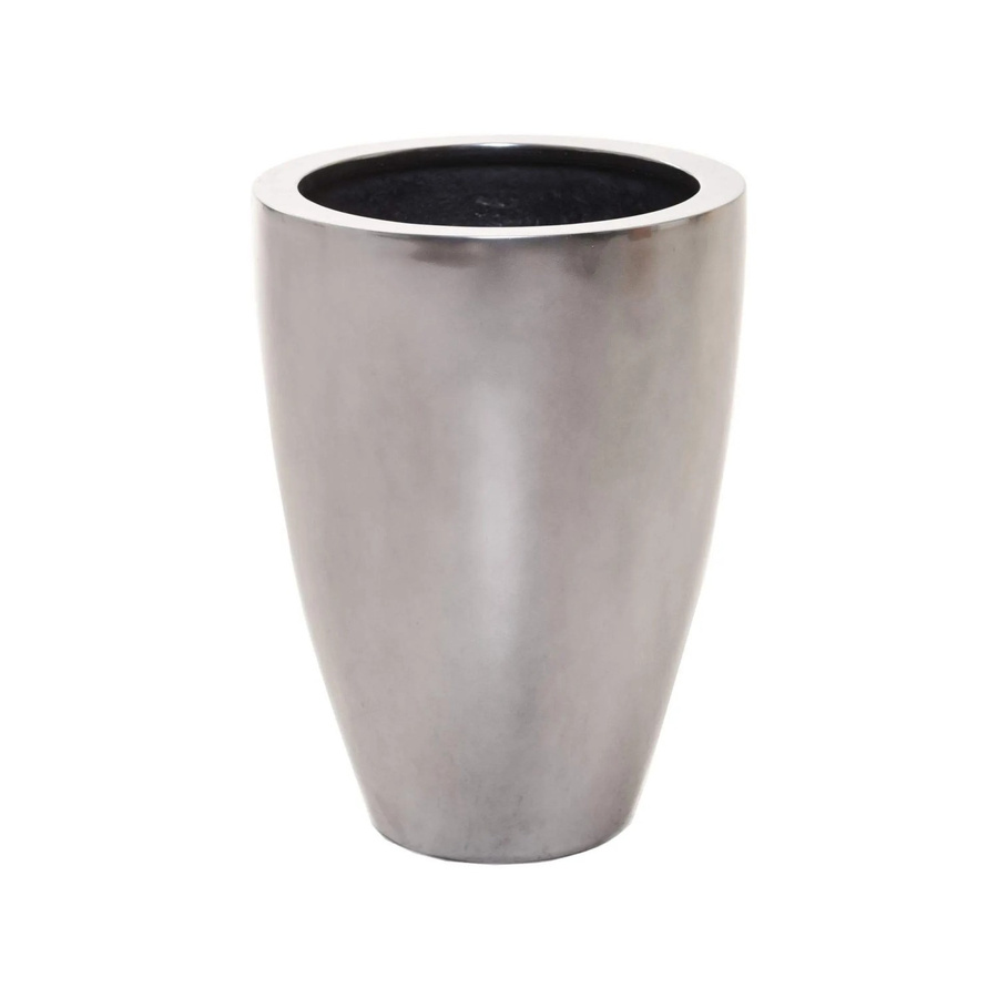 Vivanno Bodenvase Opala in Silbermetallic aus Fiberglas, B/T/H: 40 x 40 x 55 cm - Bild 2