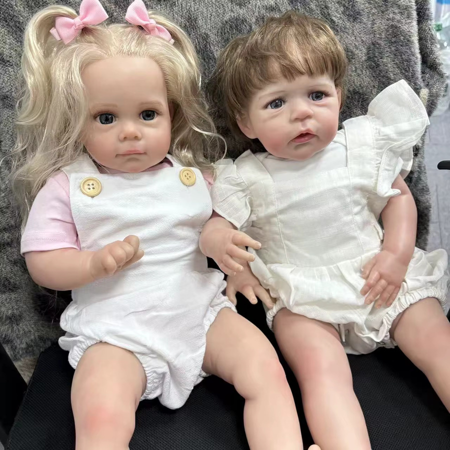 24-Zoll Maggi Sandie Reborn Baby Puppe mit weichem Baumwollkörper und realistischer 3D-Haut in Mehrfarbig - Bild 4