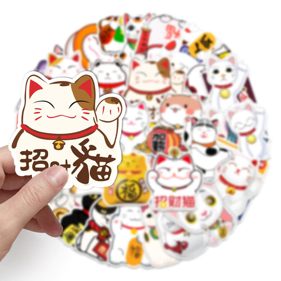 Rspctou Maneki Neko Glückskatzen Aufkleber, Sticker, multicolour - Bild 3