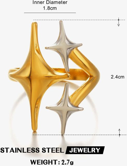 LATS Ringe Edelstahl, Bicolor, Unisex - Bild 1