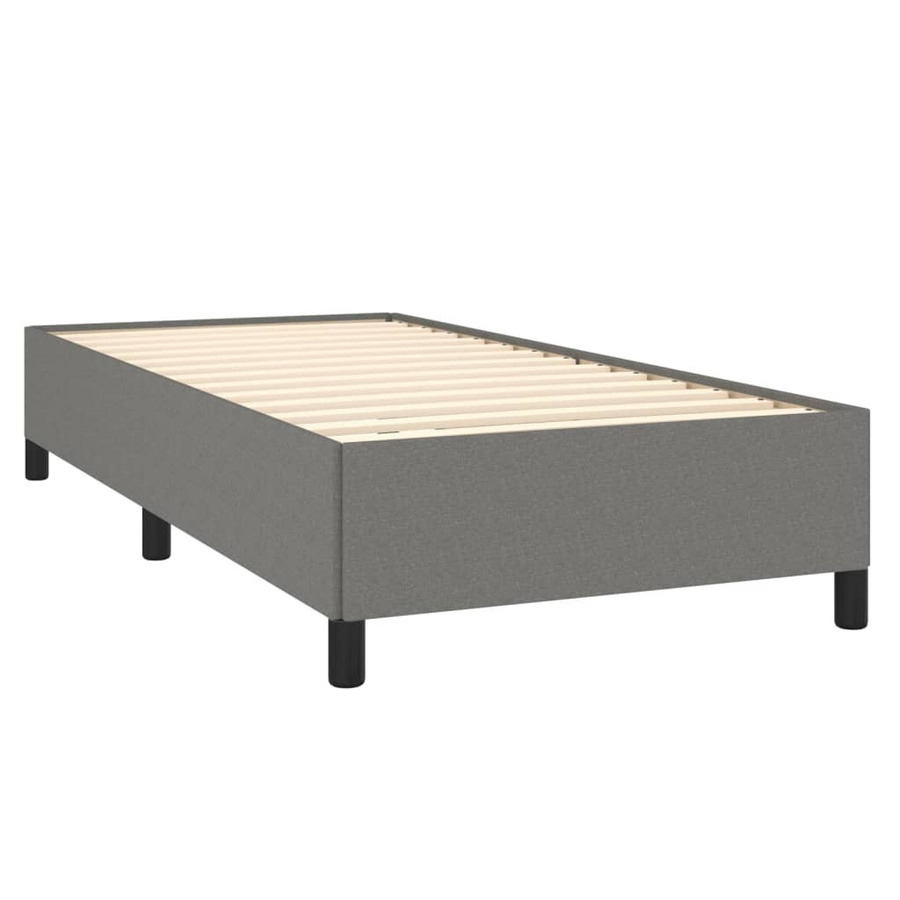 vidaXL Bettgestell gepolstert in Grau mit Stoffbezug B/T/H: 90 x 200 x 35 cm - Bild 3