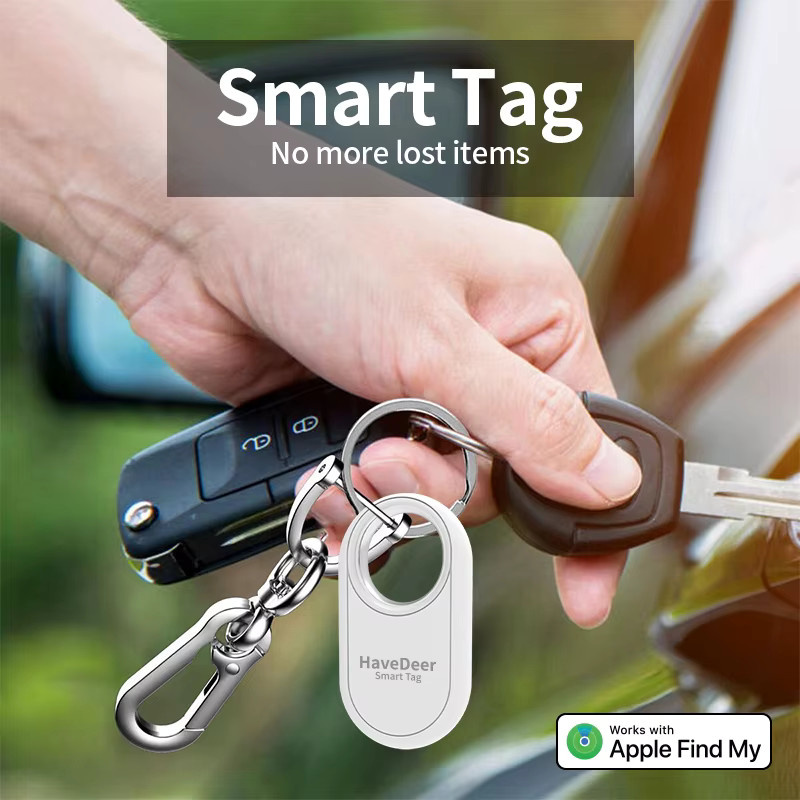 Apple Airtag Bluetooth-Tracker in Schwarz für die Find My App zur Gegenstandssuche für Schlüssel, Taschen und Gepäck - Bild 3