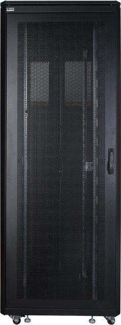 LOGON RSL42U81BL Freistehendes Server-Rack 42U in Schwarz mit Sperrschloss und verstellbaren Füßen - Bild 1