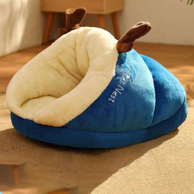 Hundezwingerbett von Household supplies MH, atmungsaktives Hundehaus und Katzenschlafsack in Blau, faltbar und waschbar, B/T/H: 40 x 30 x 25 cm - Bild 1