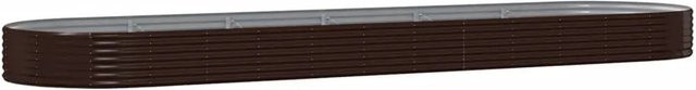 Furnicato Hochbeet aus verzinktem Stahl in Braun, B/T/H: 523 x 140 x 36 cm - Bild 1