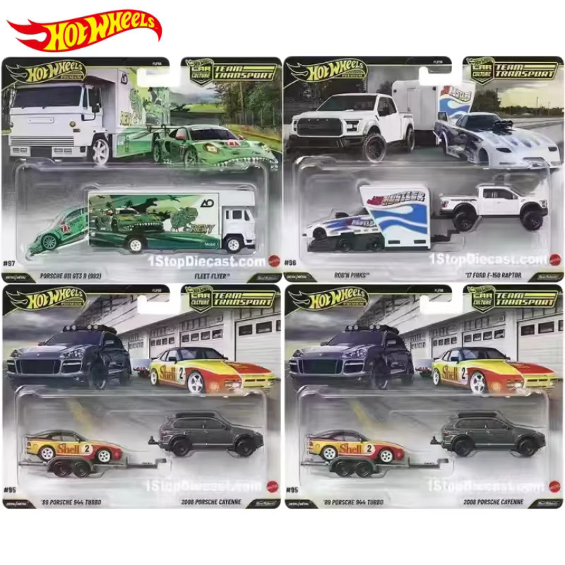 Hot Wheels Team Transport Porsche 911GT3 Grüner Dinosaurier Ford F150, Sammler-Automodell, 1:64, ab 14 Jahren - Bild 2