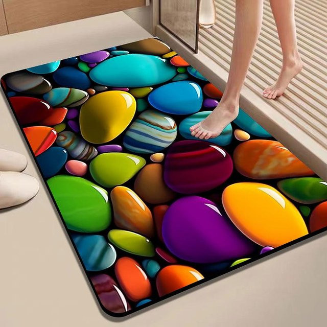 the BAY Kieselgur Badezimmermatte mit Anti-Rutsch-Funktion und minimalistischem Design, Breite: 40 cm, Tiefe: 60 cm - Bild 1