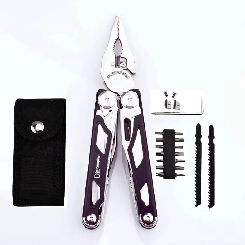 Daicamping DL30 Multitool Set aus Edelstahl in Silber mit austauschbarem Cutter und Überlebenszange - Bild 2