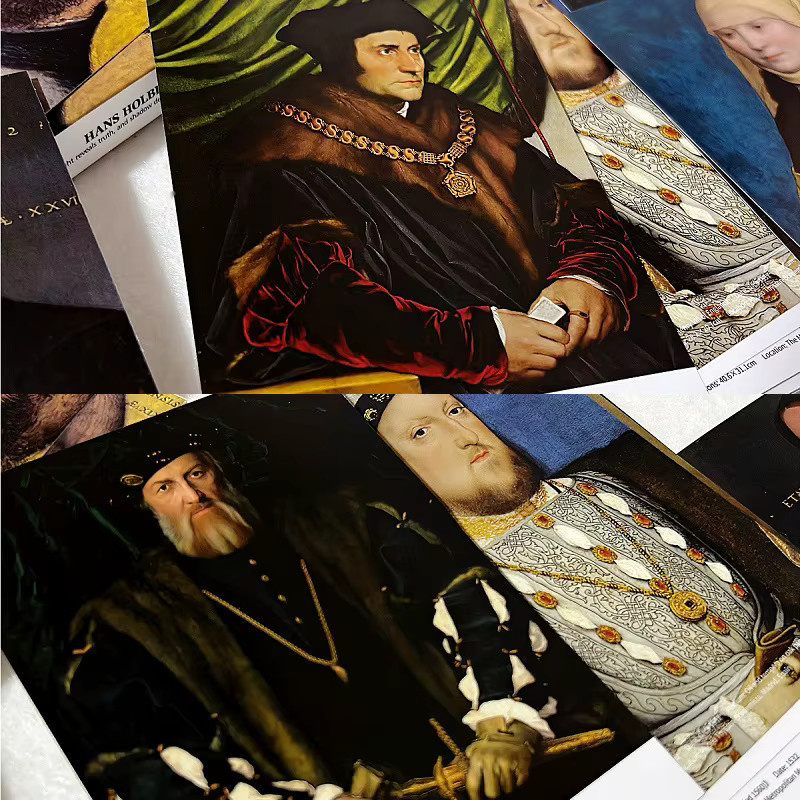 30-teiliges Set Deutsche Hans Holbein Kunstpostkarten mit Vintage Renaissance Ölgemälden in Mehrfarbig - Bild 2