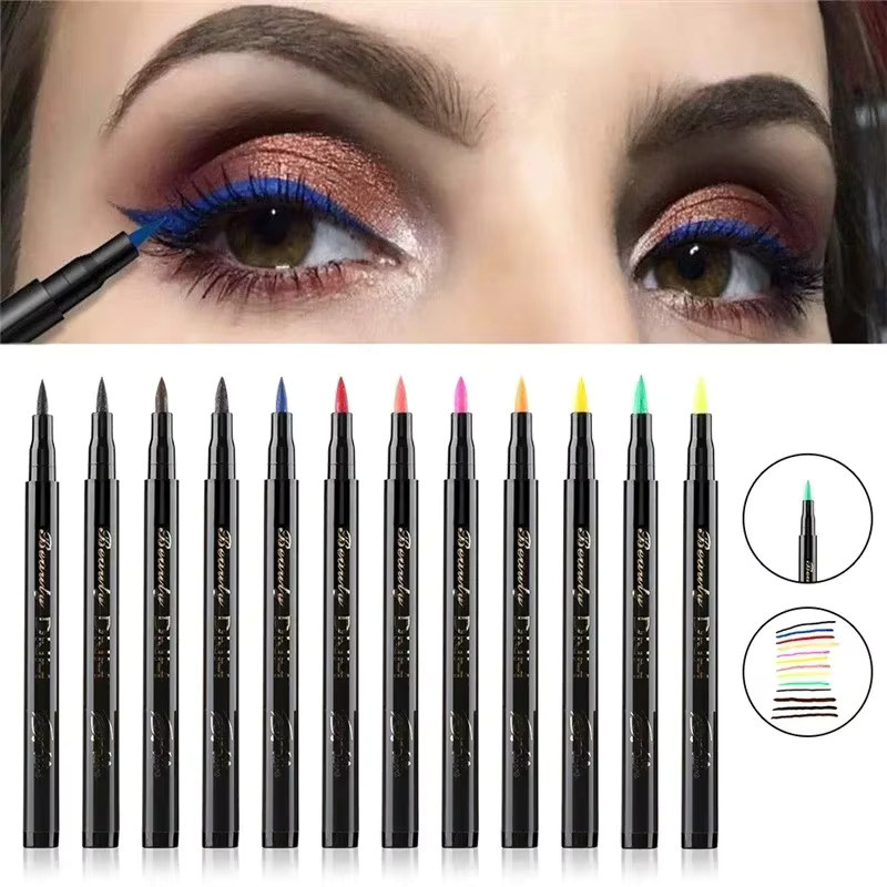 Eyeliner-Stift, Flüssiger Eyeliner, Matt, 12 Farben - Bild 5
