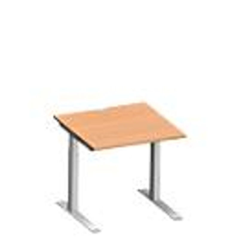 Schäfer Shop Genius Schreibtisch MODENA FLEX höhenverstellbar Buche/weißalu B/T: 80 x 80 cm - Bild 2