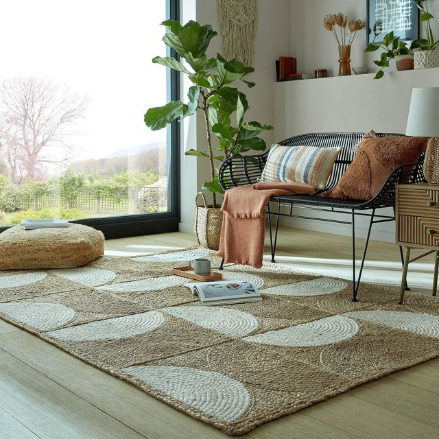 Jute-Teppich Kadima Design HOLT in Beige mit geometrischem Muster, B/T: 200 x 290 cm - Bild 1