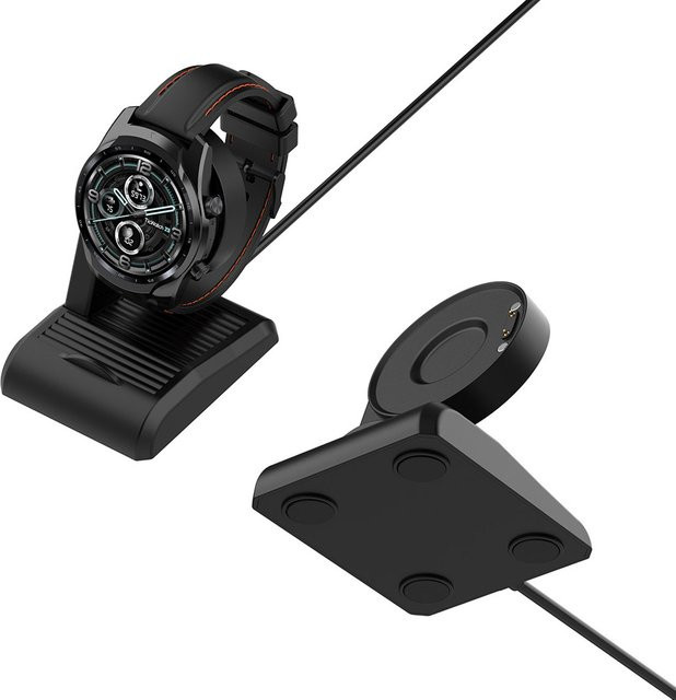 Hujerl Ladestation für Ticwatch E3, TicWatch Pro X, Pro3 Lite, Schwarz, Silikon - Bild 1