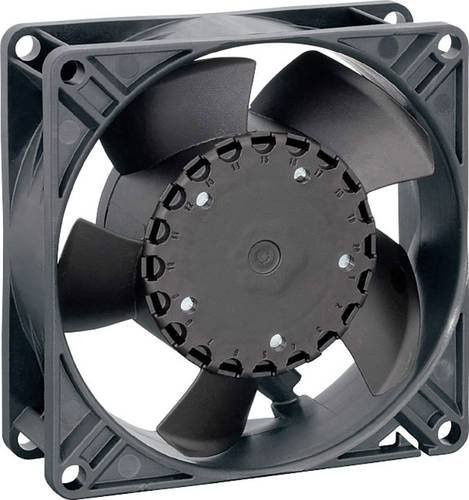 EBM Papst Axiallüfter 3312 NNR in Schwarz, 12 V/DC, 80 m³/h, B/H/T: 92 x 92 x 32 mm - Bild 1